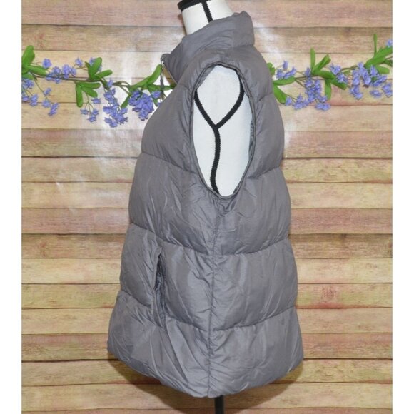 Heat Keep Ladies Gray Sleeveless Quilted Puffer Jacket Size XXL Pocket Insulated - Picture 4 of 11